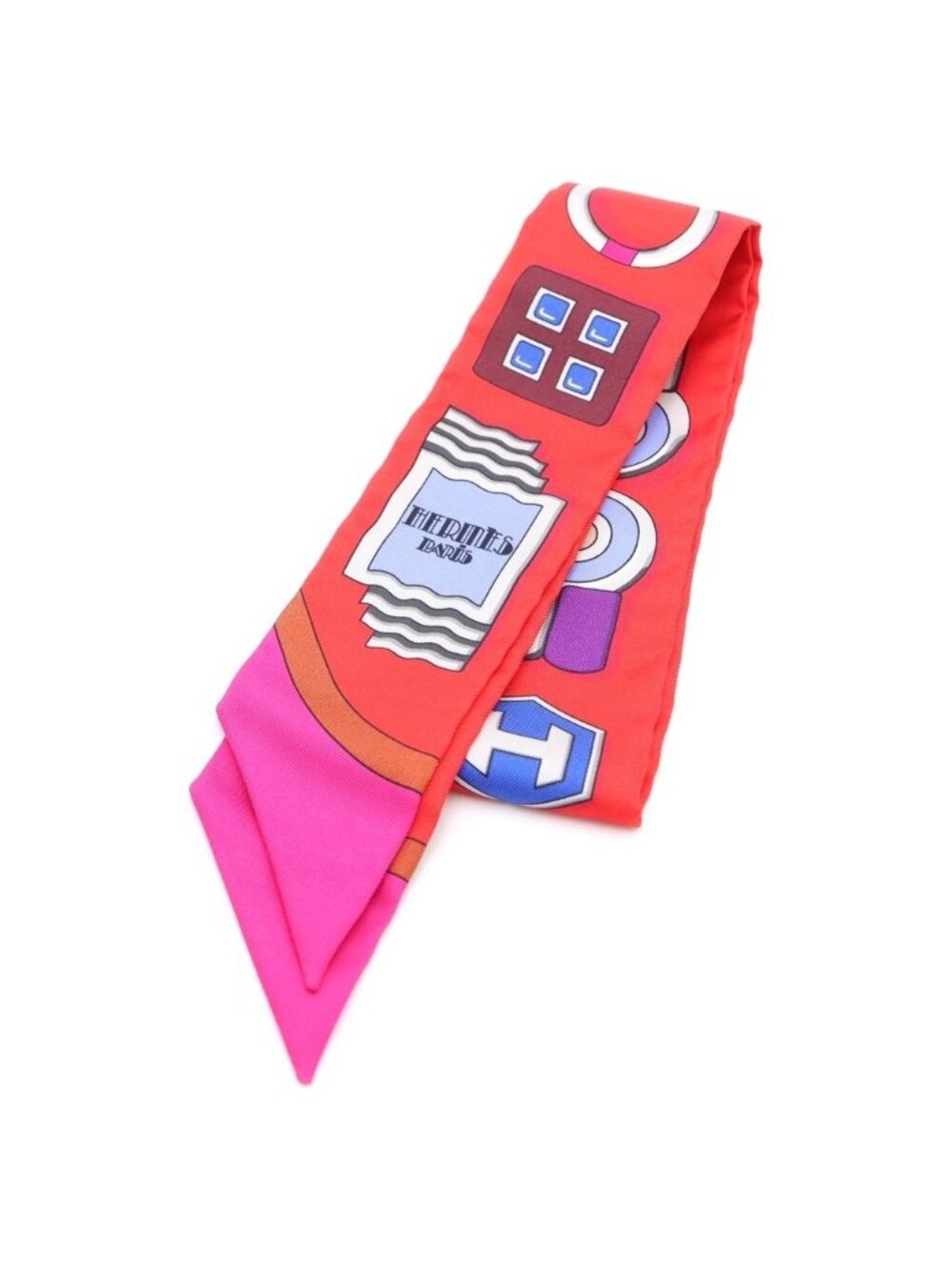 Hermes Carre en Boucles Twill Silk Scarf - Picture 1 of 6